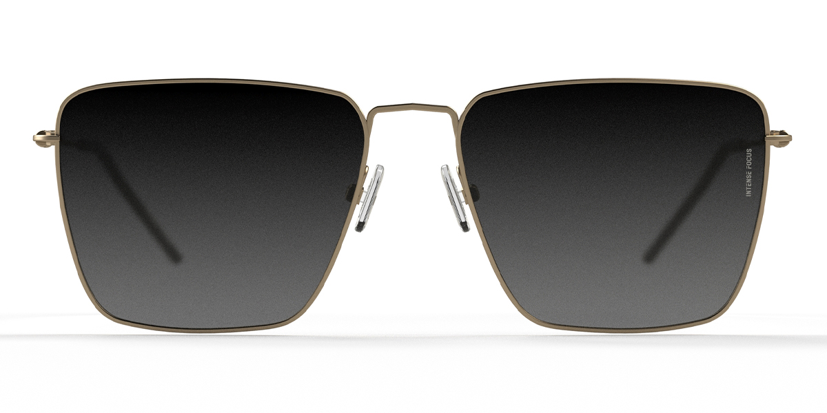 Gold Grey Light Rim 15 X - Square Sunglasses