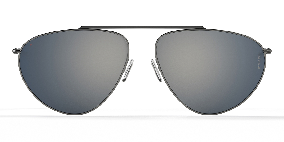 Silver Gradual Grey Light Rim 14 X - Aviator Sunglasses