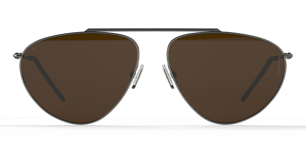 Silver Brown Light Rim 14 X - Aviator Sunglasses