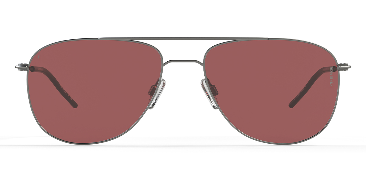 Silver Red Luster 5 X - Aviator Sunglasses