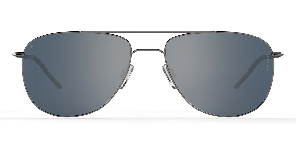 Silver Grey Luster 5 X - Aviator Sunglasses