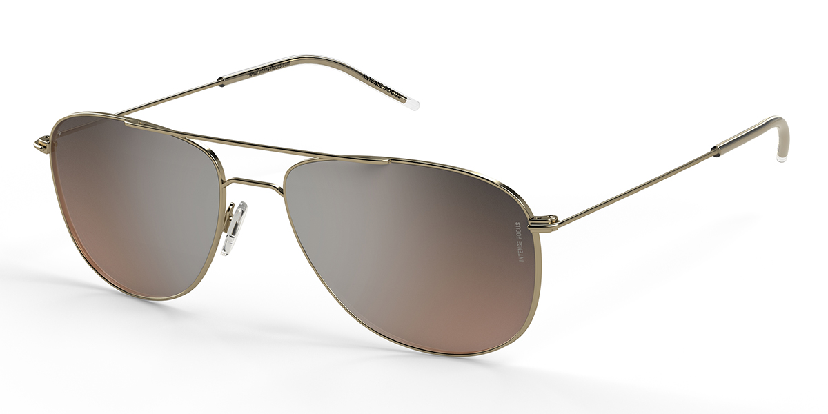 Gold Brown Luster 5 X - Aviator Sunglasses