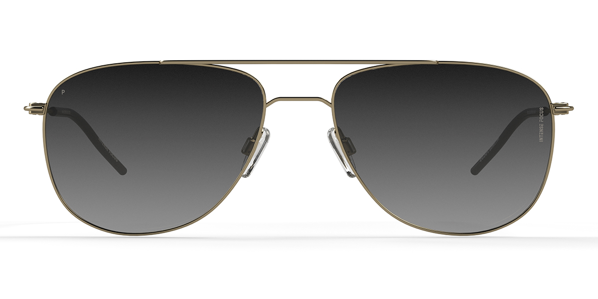 Gold Grau Luster 5 X Brille - Aviator Sunglasses