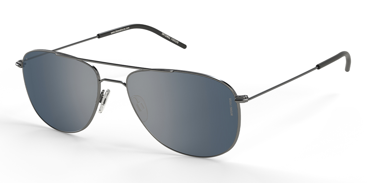 Silver Grey Luster 5 X - Aviator Sunglasses