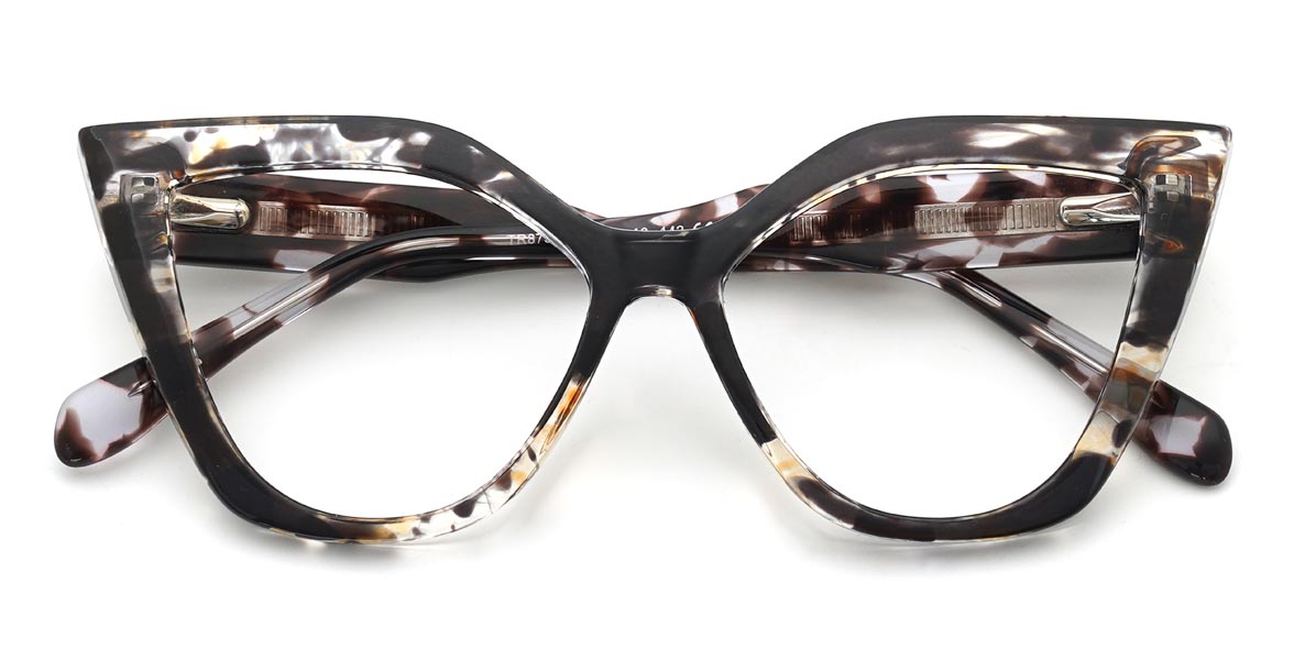 Noir Écaille de tortue Donna - Cat Eye Glasses