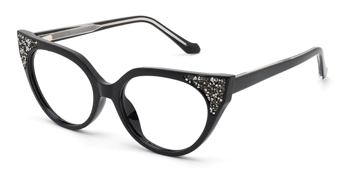 Black Eunice - Cat Eye Glasses