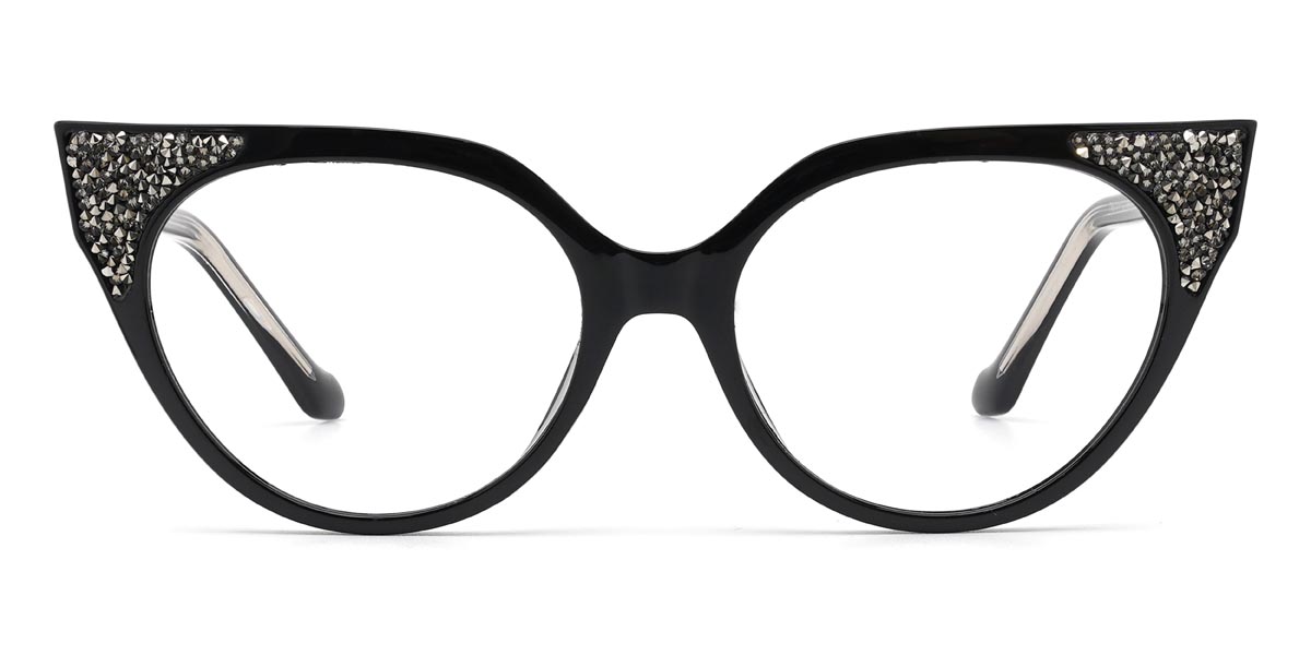 Black Eunice - Cat Eye Glasses