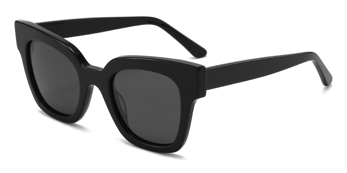 Black Grey Lauren - Square Sunglasses