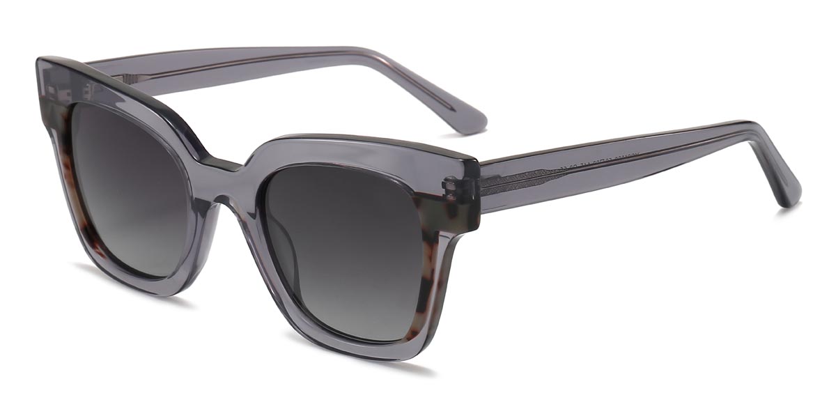 Grau Grau Lauren Brille - Square Sunglasses