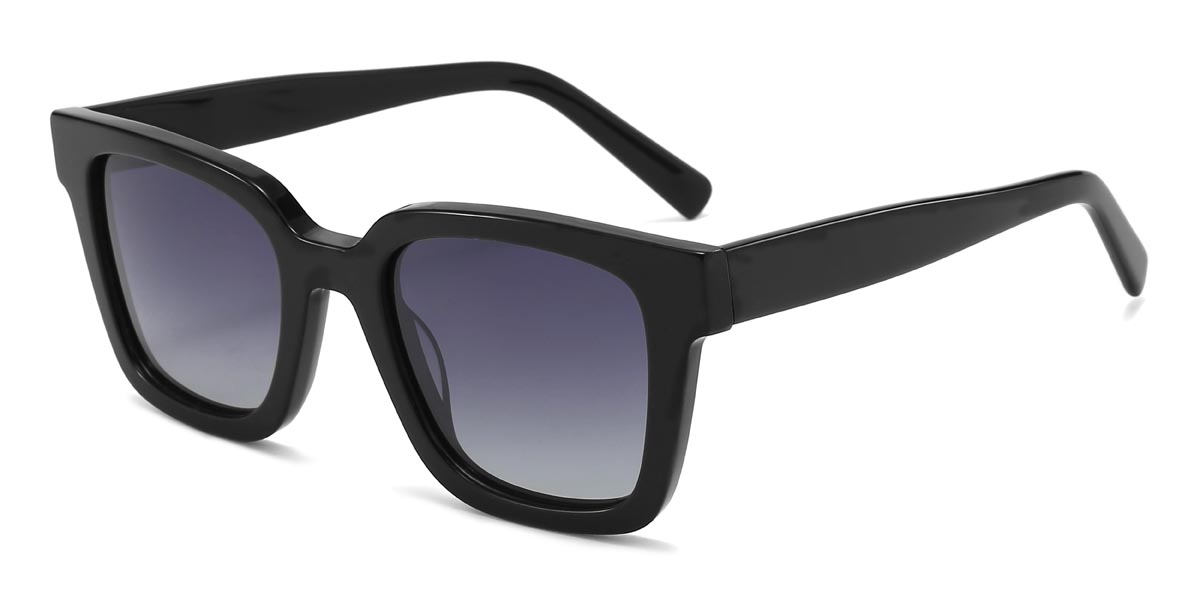 Black Gradual Grey Lorraine - Square Sunglasses