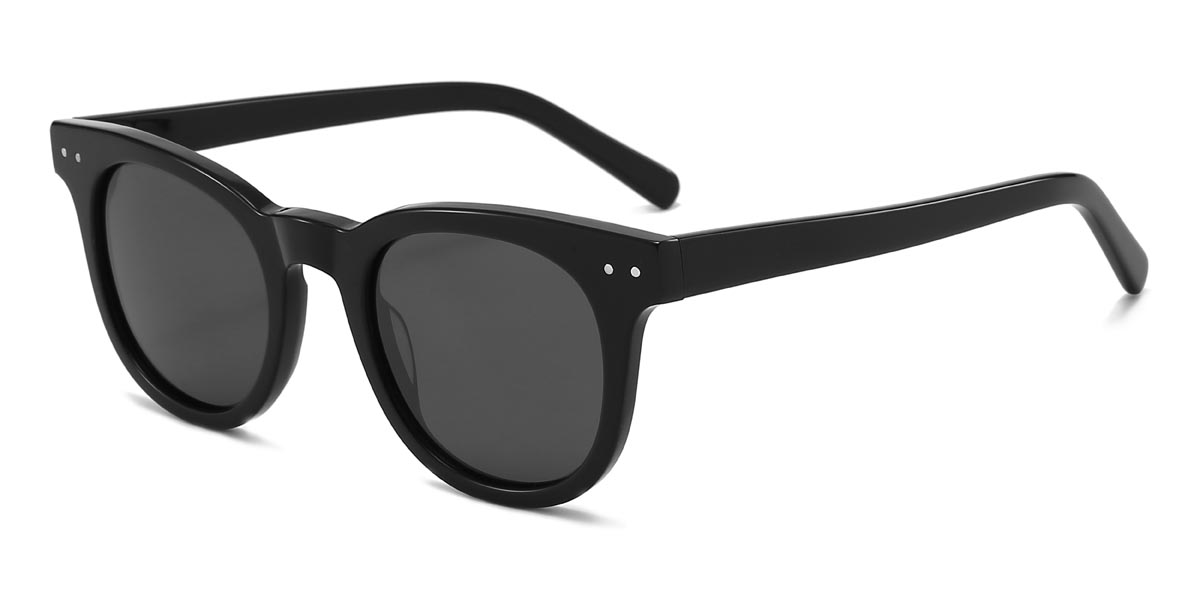 Black Grey Mavis - Oval Sunglasses