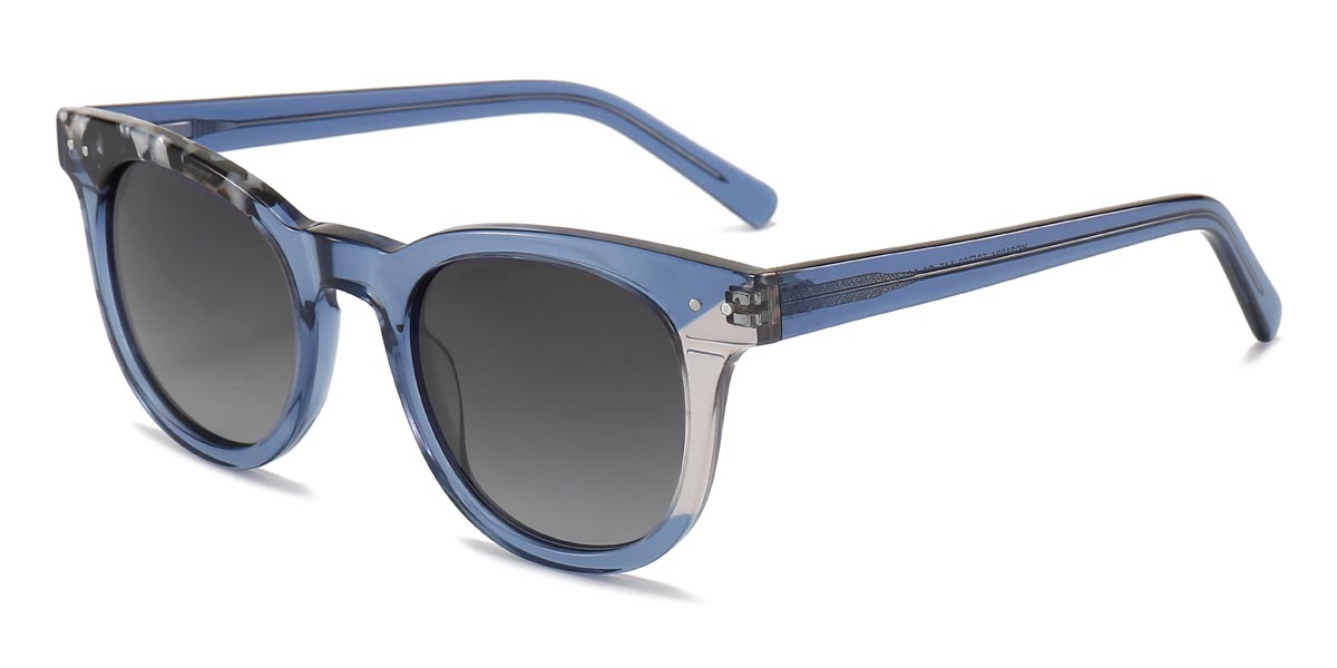 Blue Grey Mavis - Oval Sunglasses