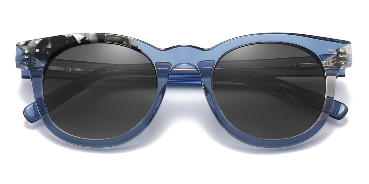 Blue Grey Mavis - Oval Sunglasses