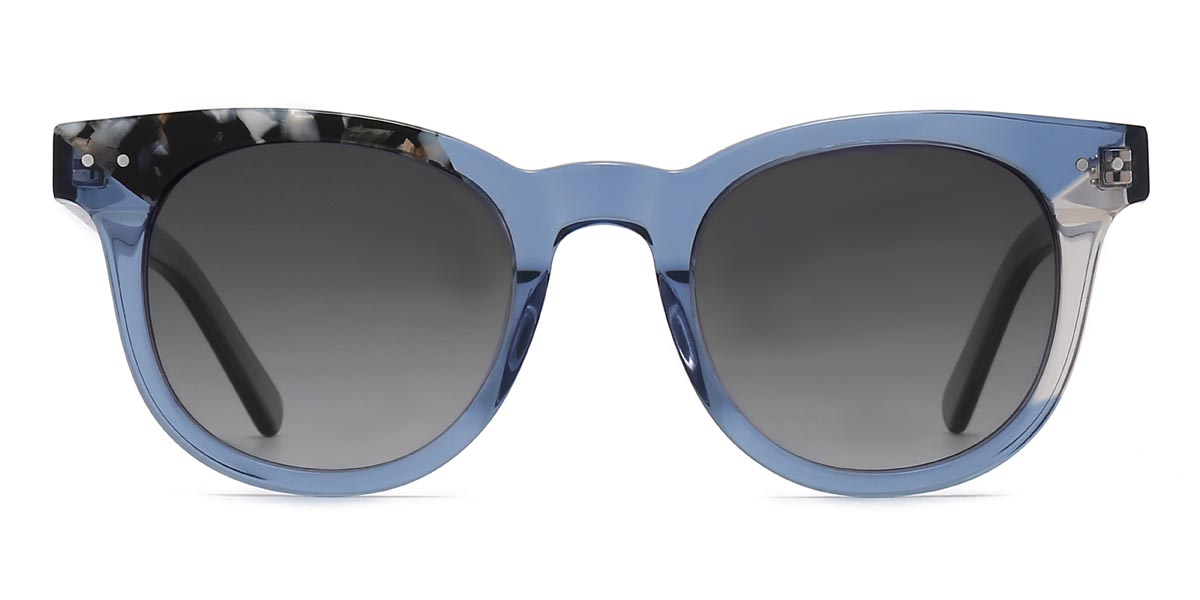 Blue Grey Mavis - Oval Sunglasses