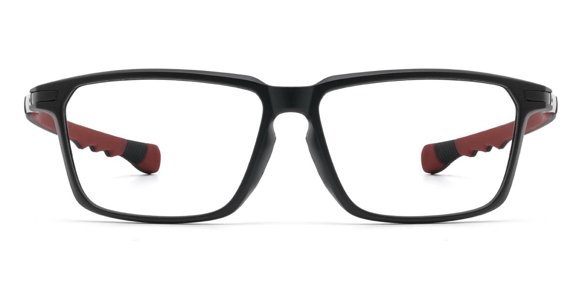 Black Red Solomon - Rectangle Glasses