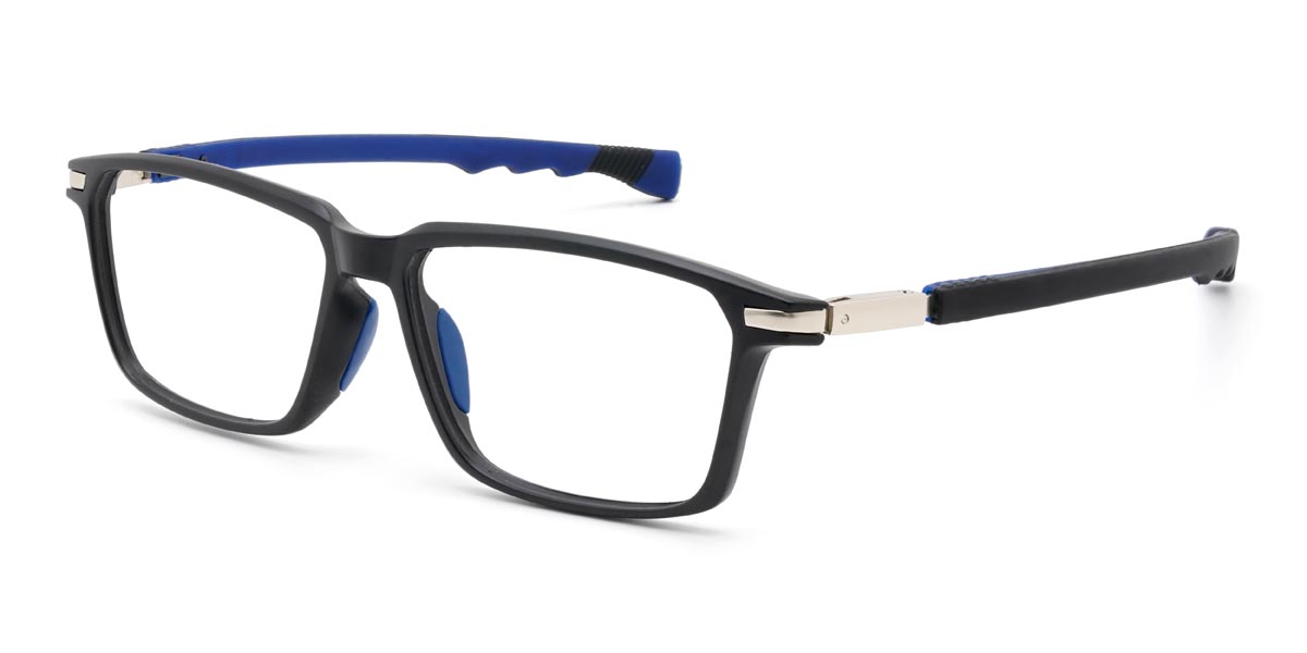 Noir Bleu Solomon - Rectangle Glasses