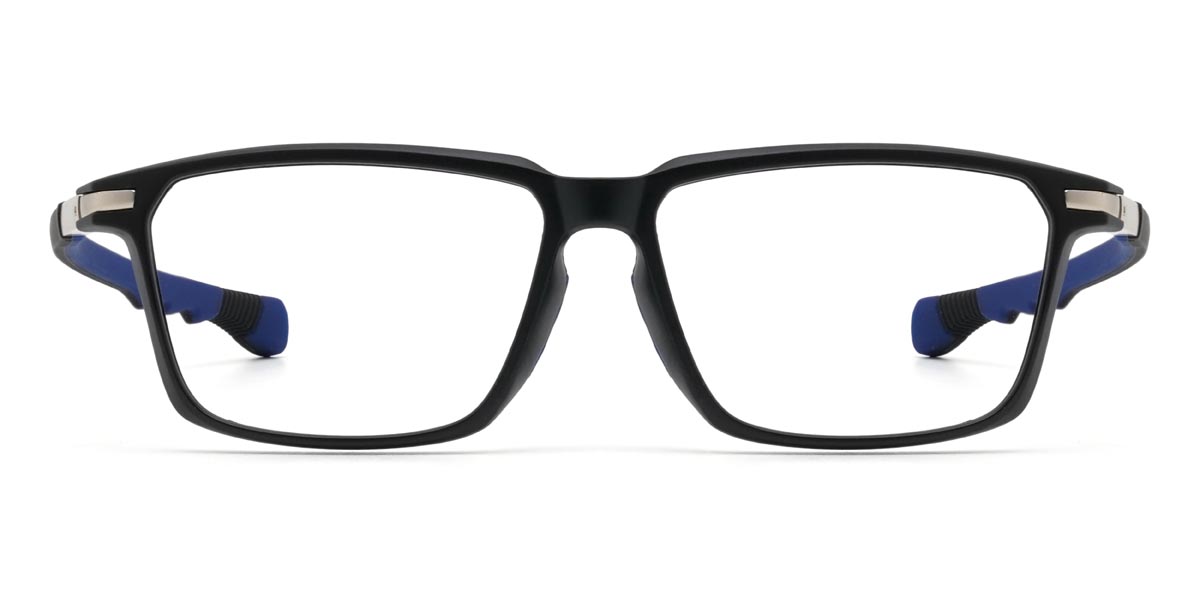 Negro Azul Solomon - Rectangle Glasses