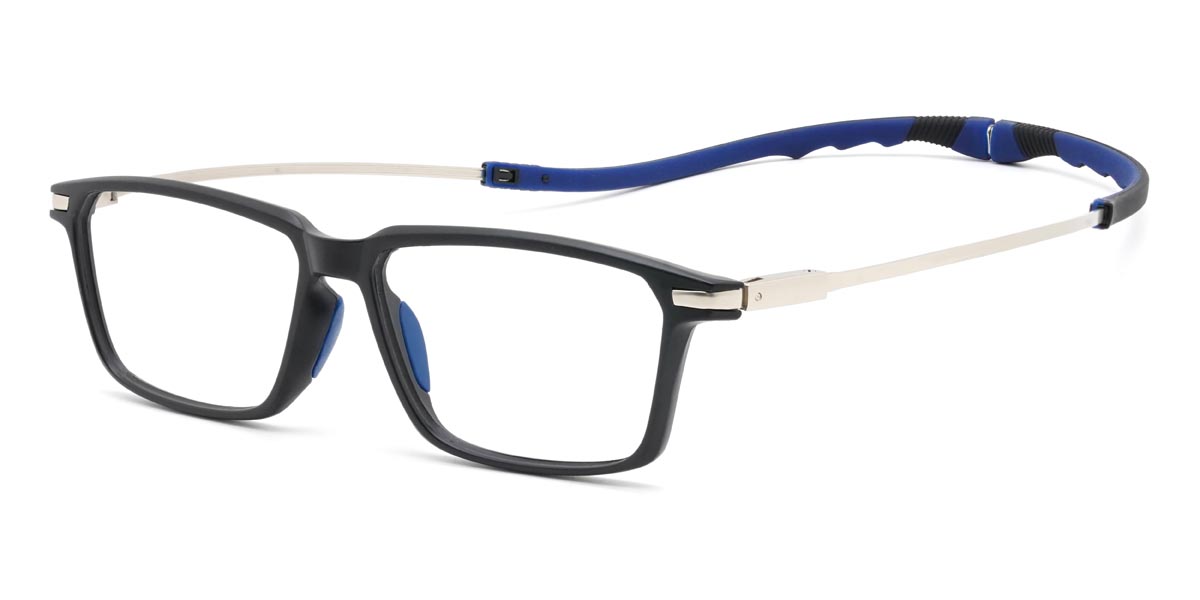 Black Blue Solomon - Rectangle Glasses