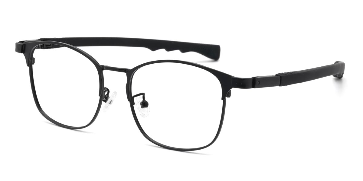 Black Michell - Rectangle Glasses