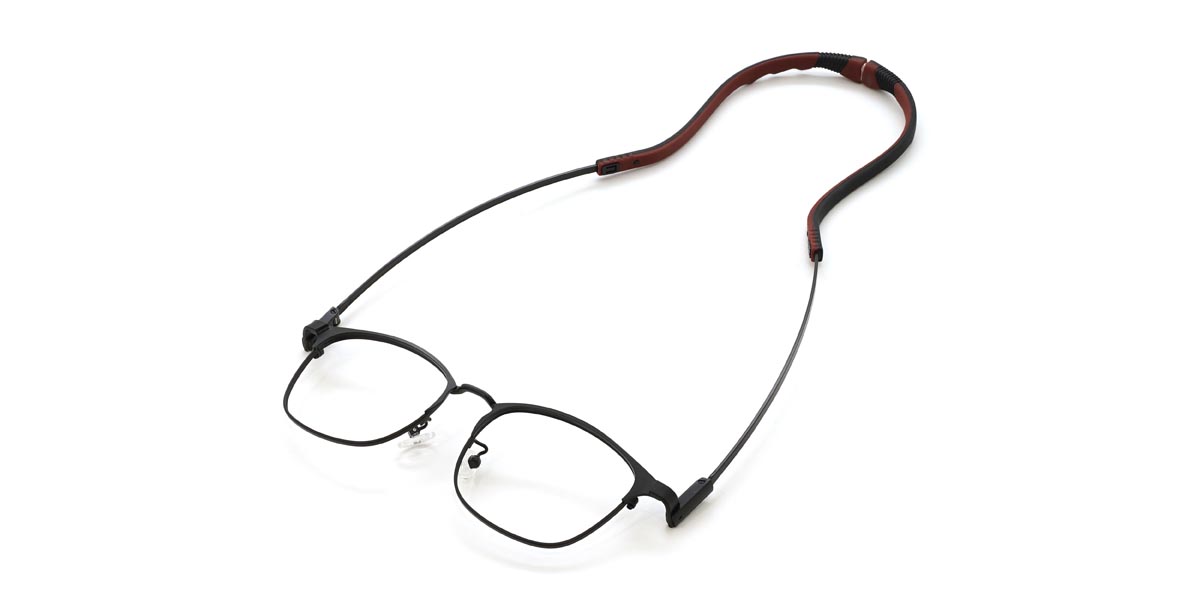 Black Red Michell - Rectangle Glasses