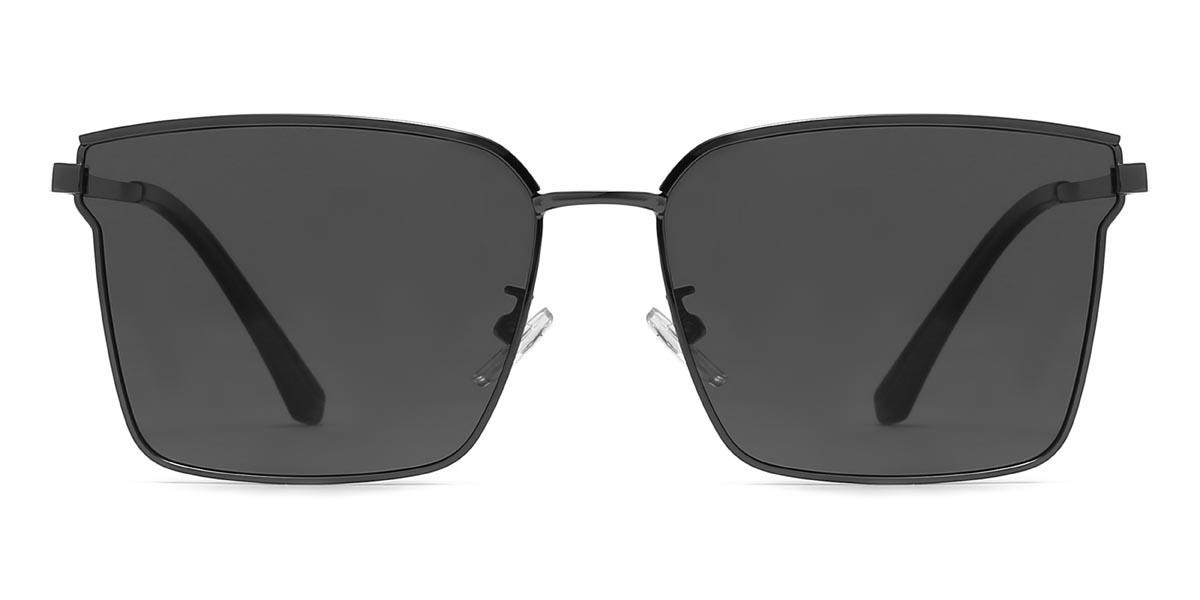 Black Grey Roderick - Rectangle Sunglasses