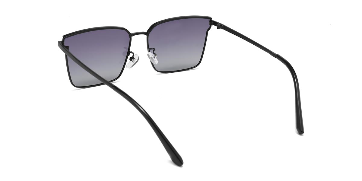 Black Gradual Purple Roderick - Rectangle Sunglasses