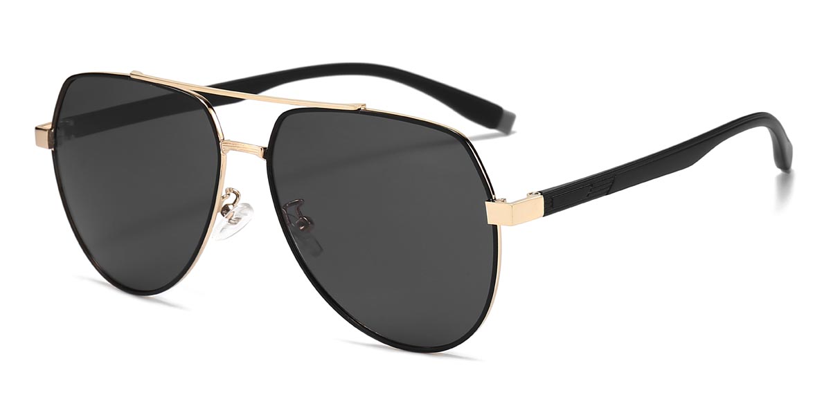 Arany szürke Mortimer - Aviator Sunglasses