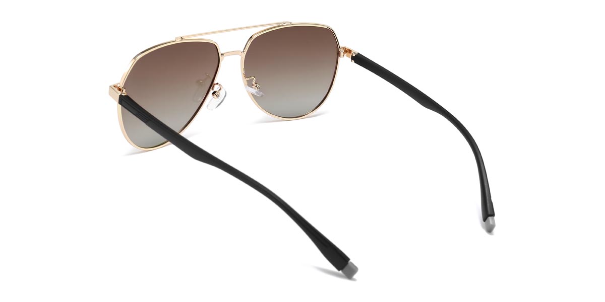 Arany Gradual Barna Mortimer - Aviator Sunglasses