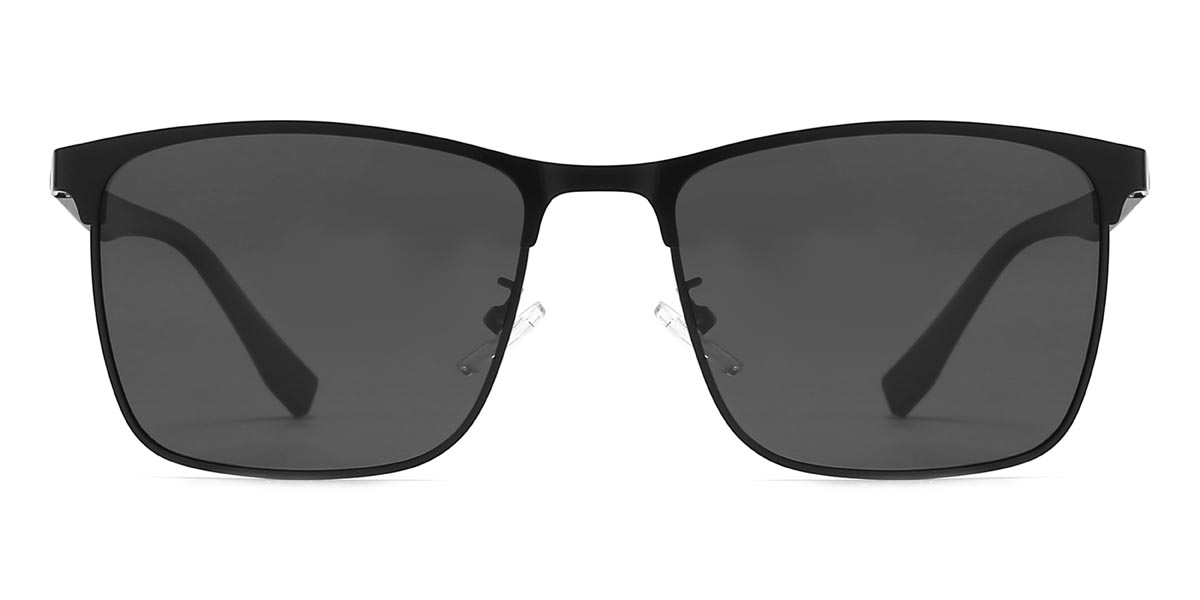 Negro Gris Nelson Gafas - Rectangle Sunglasses