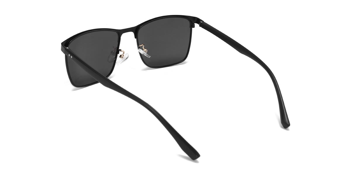 Gold Grey Nelson - Rectangle Sunglasses