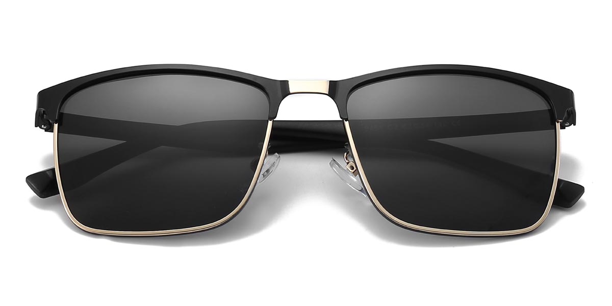 Gold Grau Nelson - Rectangle Sunglasses