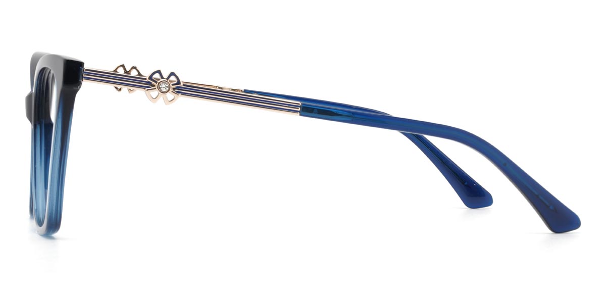 Gradient Blue Yedda - Cat Eye Glasses