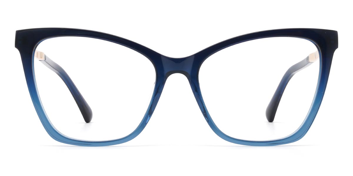 Gradient Blue Yedda - Cat Eye Glasses