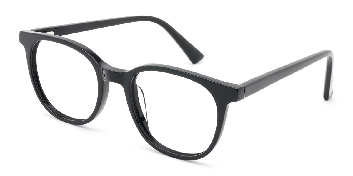 Black Vivien Glasses - Oval Glasses