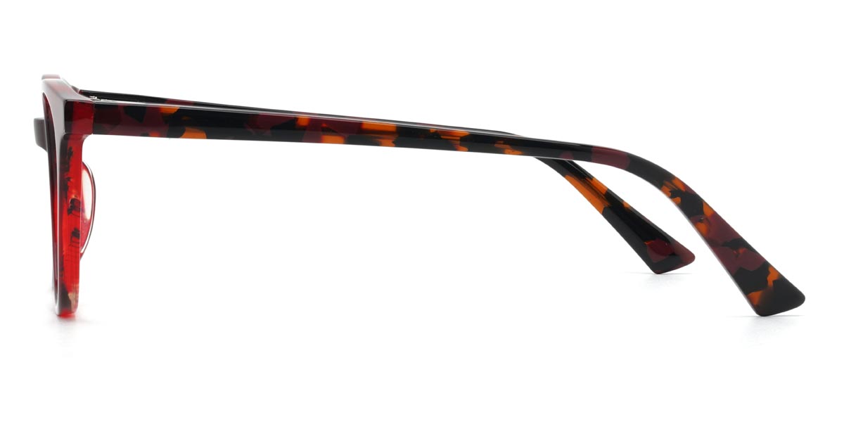 Red Tortoiseshell Vivien - Oval Glasses