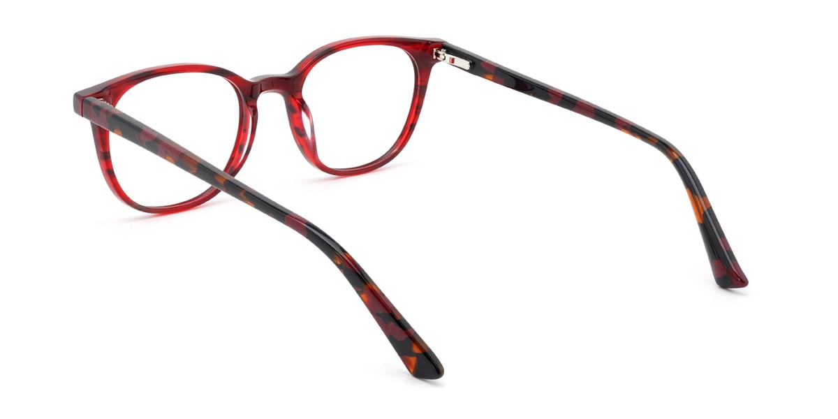 Red Tortoiseshell Vivien - Oval Glasses