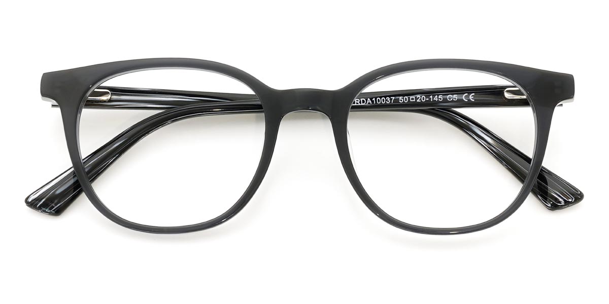 Black Marble Vivien - Oval Glasses