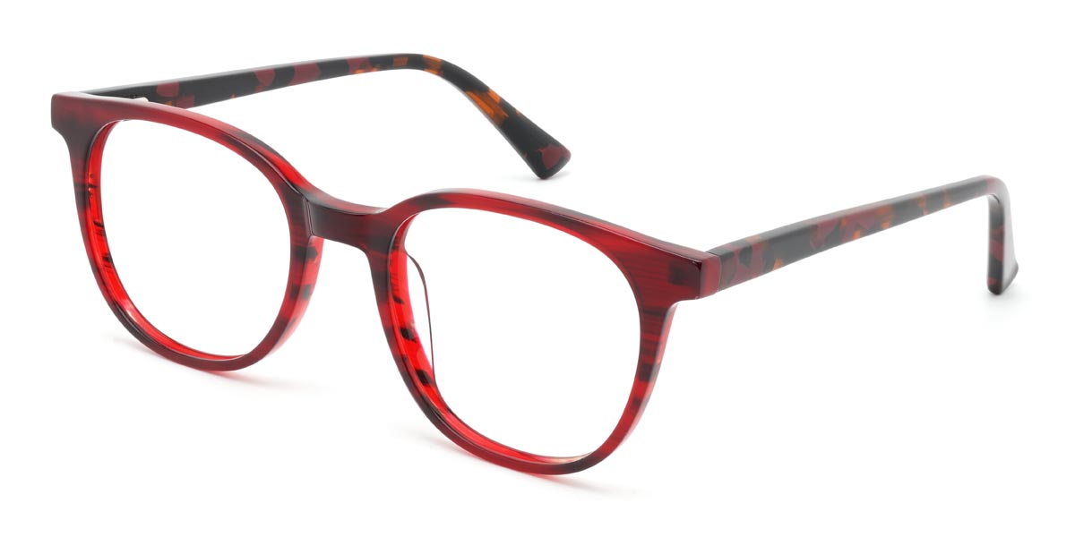 Rouge Écaille de tortue Vivien - Oval Glasses