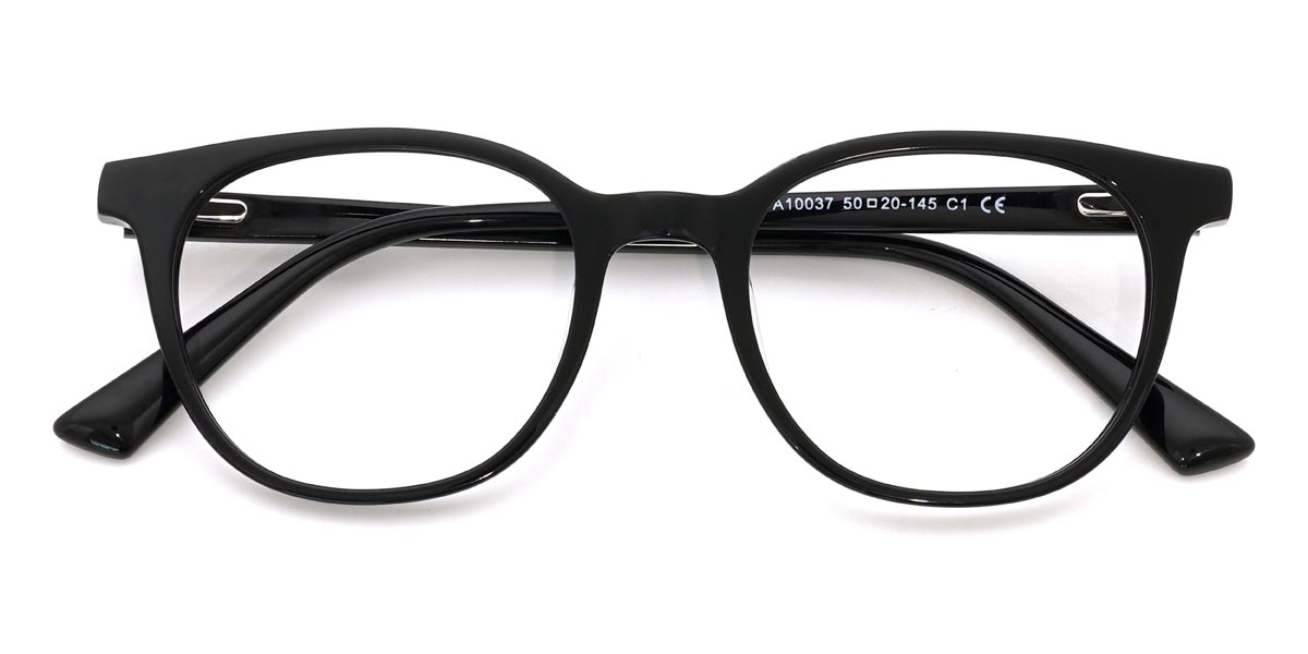 Black Vivien Glasses - Oval Glasses