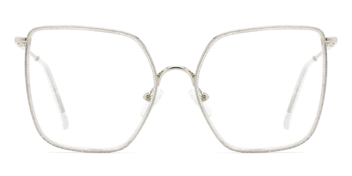 Shiny Clear Vera - Square Glasses