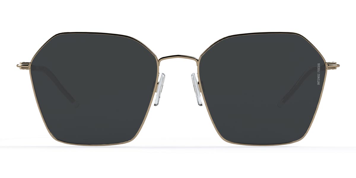 Gold Grey Luster 17 X - Round Sunglasses