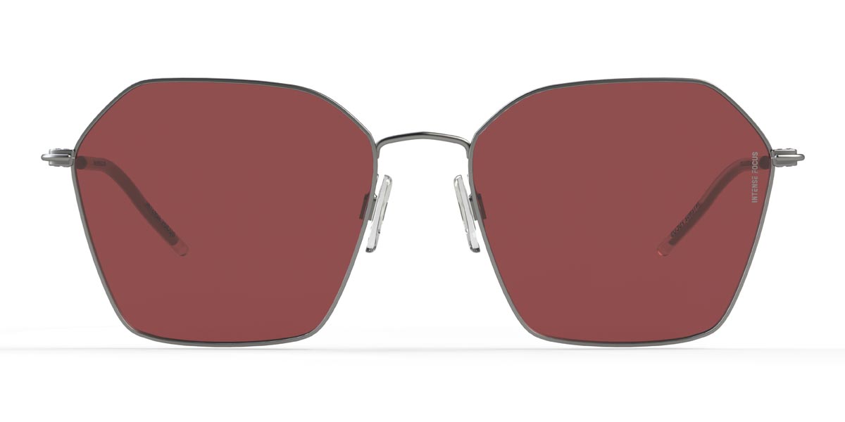 Silber Rot Luster 17 X Brille - Round Sunglasses