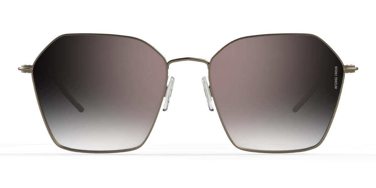 Gold Gradual Grey Luster 17 X - Round Sunglasses