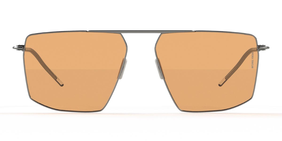 Silver Orange Luster 27 X - Square Sunglasses