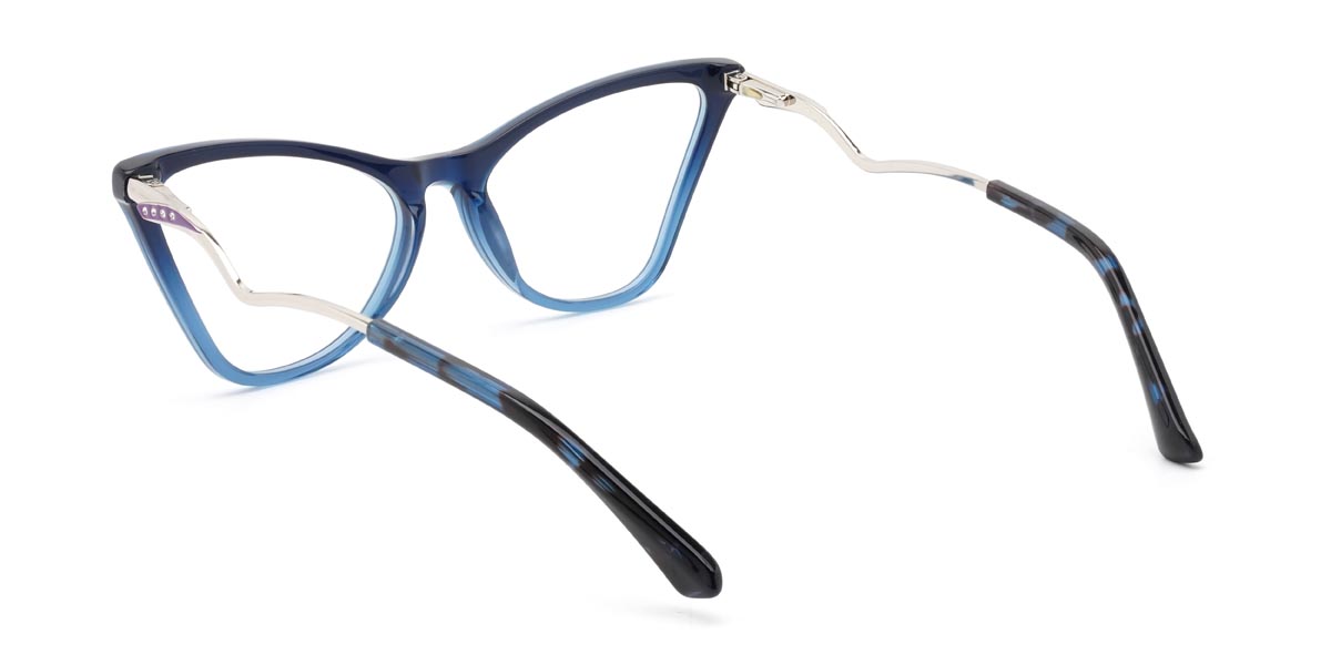 Gradient Blue Geraldine - Cat Eye Glasses