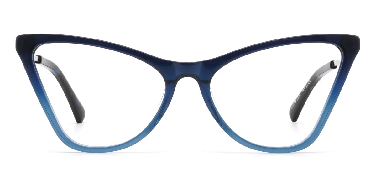 Gradient Blue Geraldine - Cat Eye Glasses