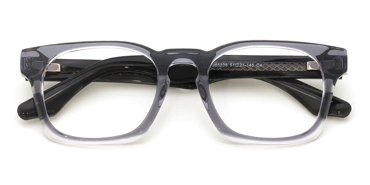 Clear Grey Adolph - Rectangle Glasses