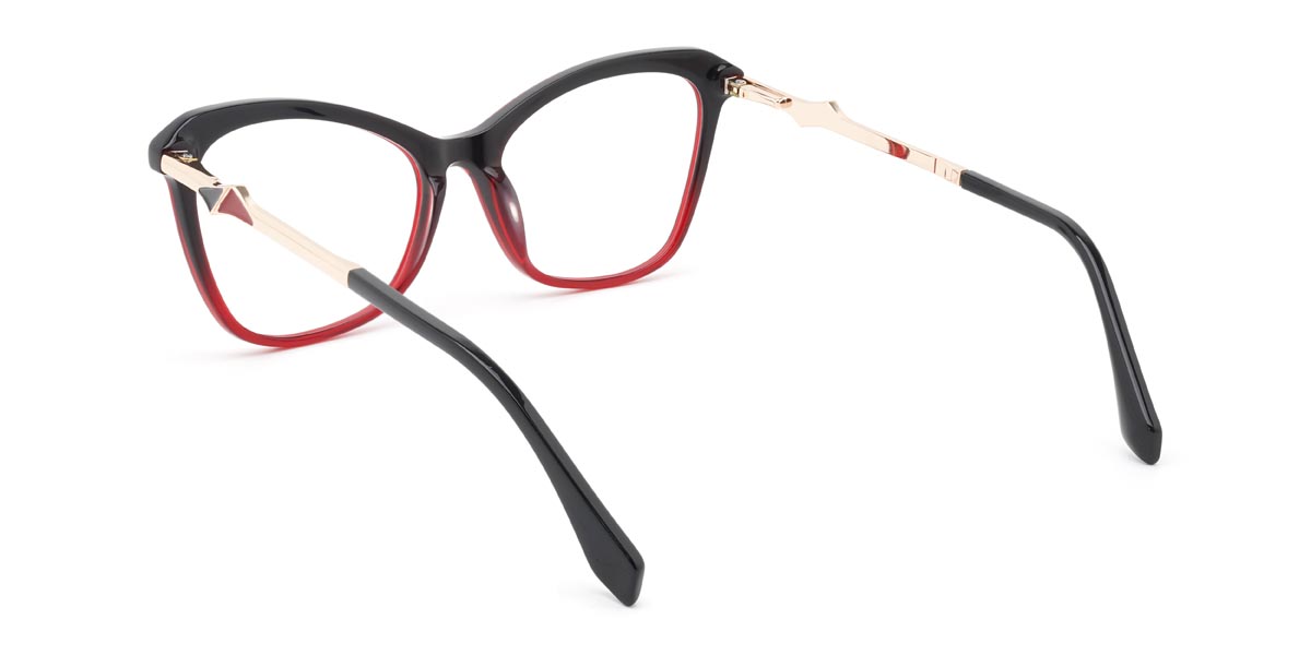 Black Red Gordon - Cat Eye Glasses