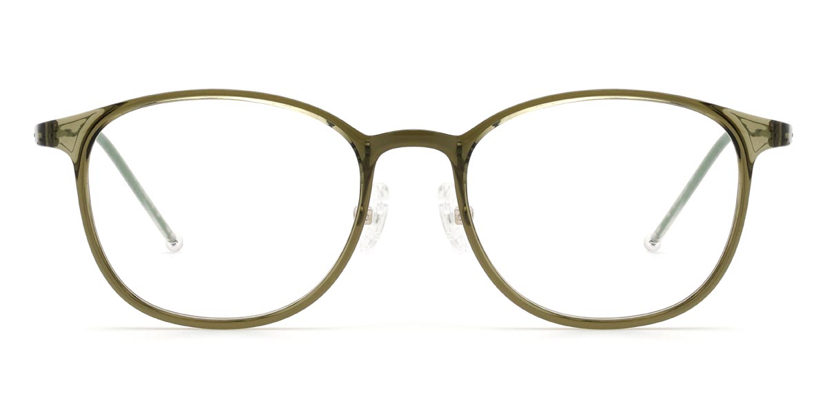 Olive Green Athena - Rectangle Glasses