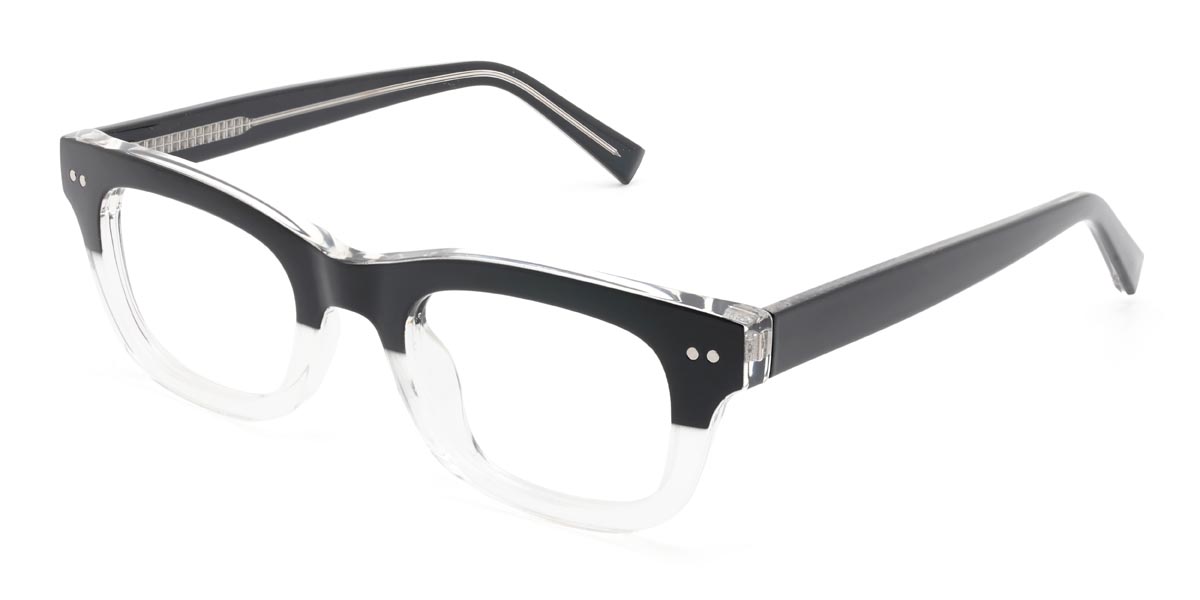 Black Clear Norton Glasses - Rectangle Glasses